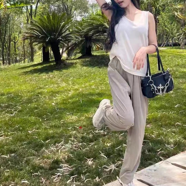 Aesthetic Cross Chain Shoulder Bag