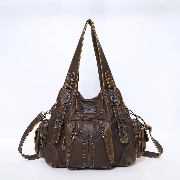 Classic Leather Big-Capacity Satchel Bag