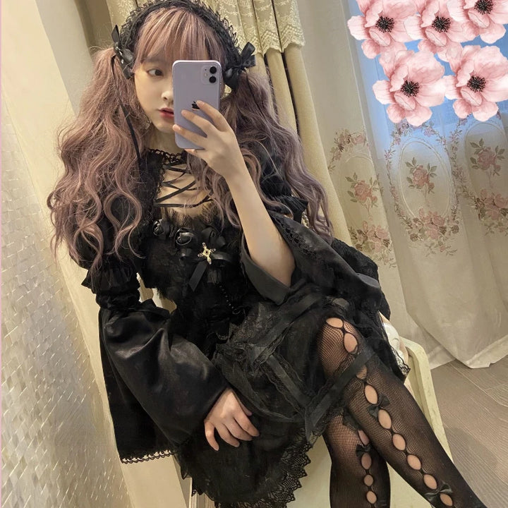 Victorian Lace Rose Japanese Dress